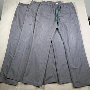FIGS‎ Cairo Cargo Scrub Pants Mens XL Gray TM3001 Lot of 3 Scrubs Technical